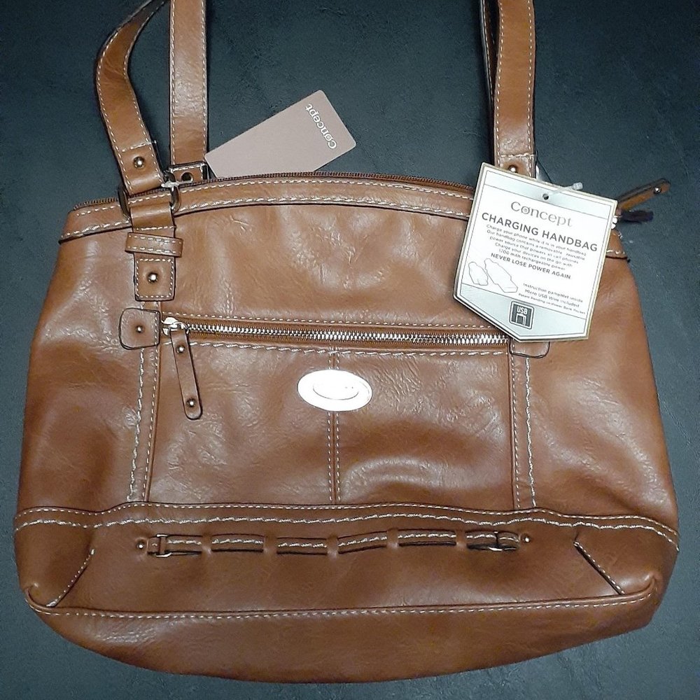 Concept Brown Charging Handbag